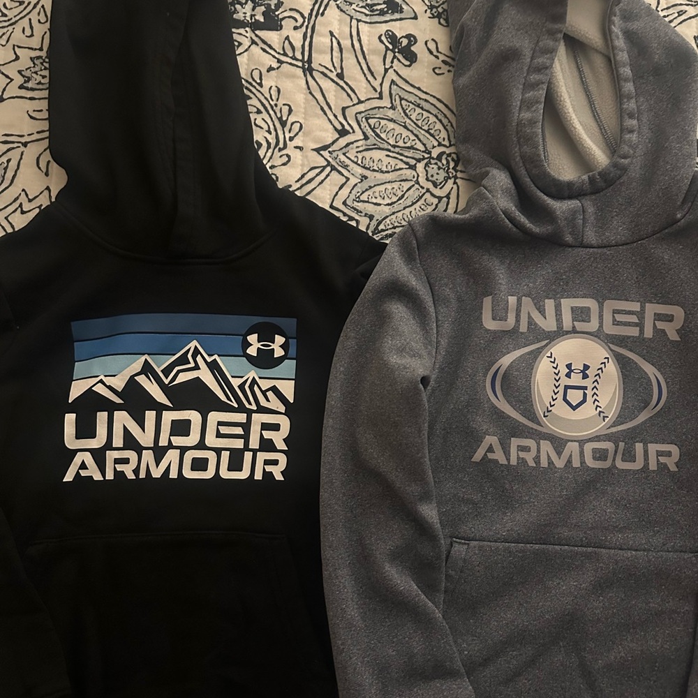 Boys small Under Armour hoodies